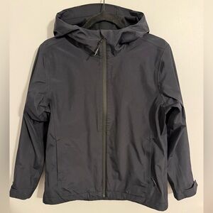 Women's Navy Hooded Rain Jacket
